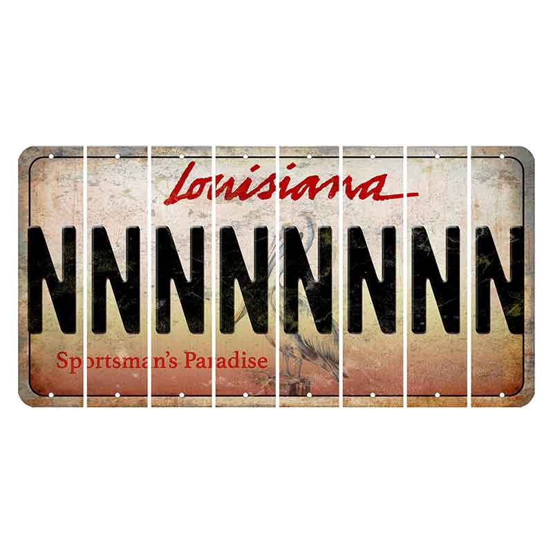 Louisiana Pelican Cut License Plate Strips (Set of 8) N