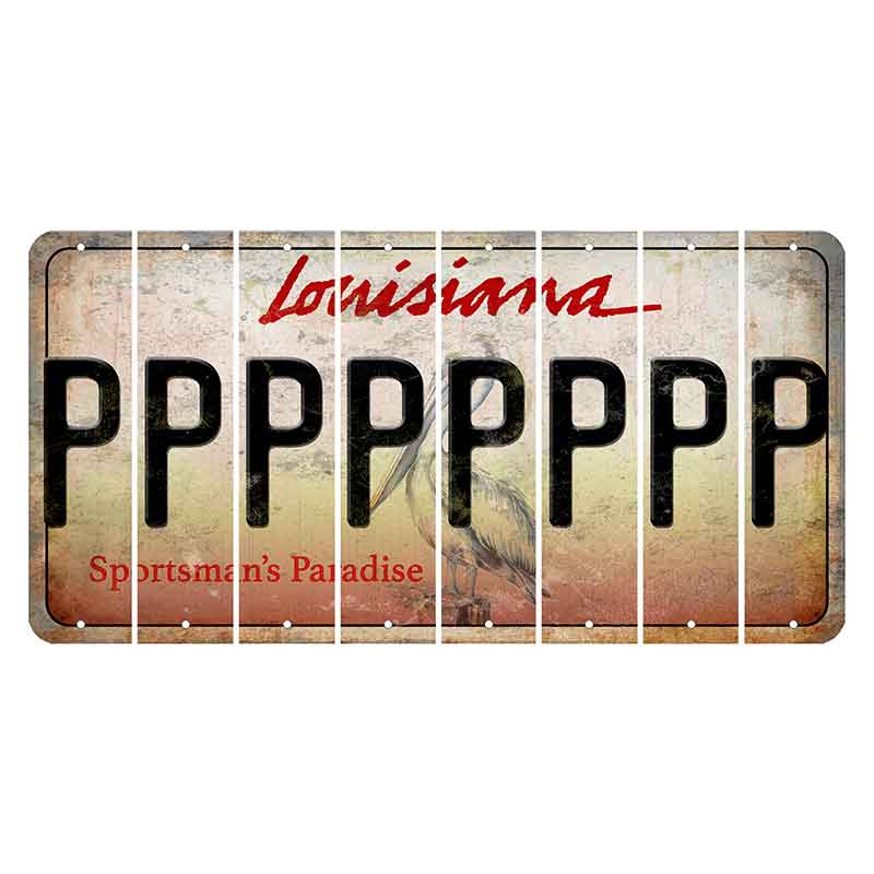 Louisiana Pelican Cut License Plate Strips (Set of 8) P