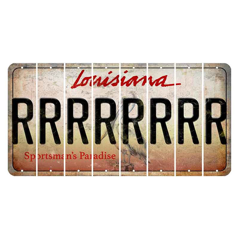 Louisiana Pelican Cut License Plate Strips (Set of 8) R