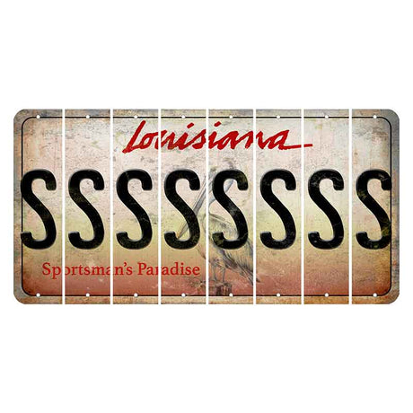 Louisiana Pelican Cut License Plate Strips (Set of 8) S