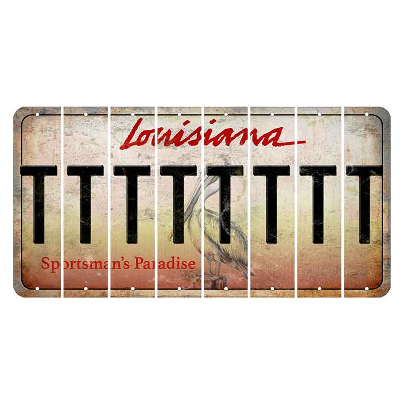 Louisiana Pelican Cut License Plate Strips (Set of 8) T