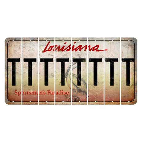 Louisiana Pelican Cut License Plate Strips (Set of 8) T