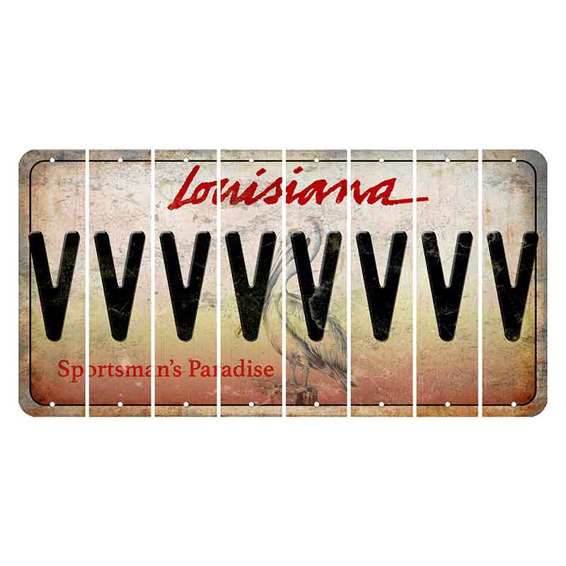 Louisiana Pelican Cut License Plate Strips (Set of 8) V