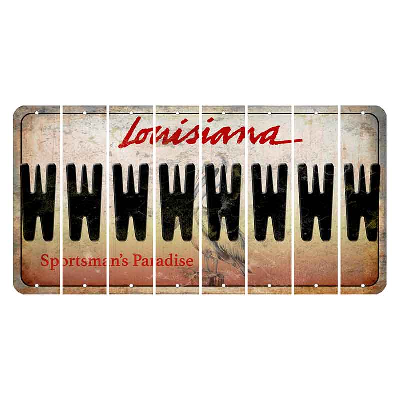 Louisiana Pelican Cut License Plate Strips (Set of 8) W