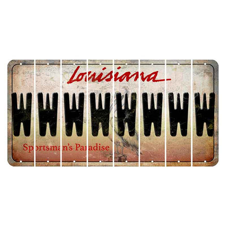 Louisiana Pelican Cut License Plate Strips (Set of 8) W