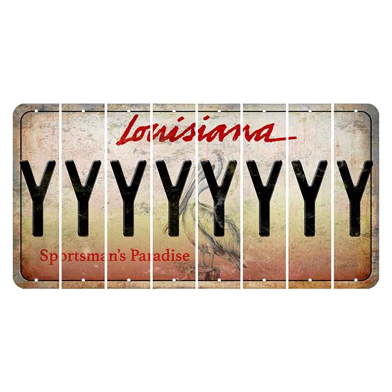 Louisiana Pelican Cut License Plate Strips (Set of 8) Y