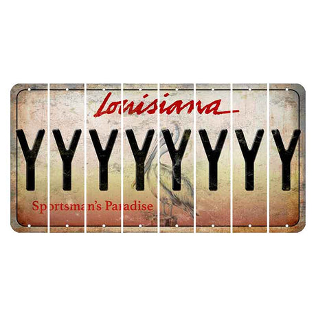 Louisiana Pelican Cut License Plate Strips (Set of 8) Y