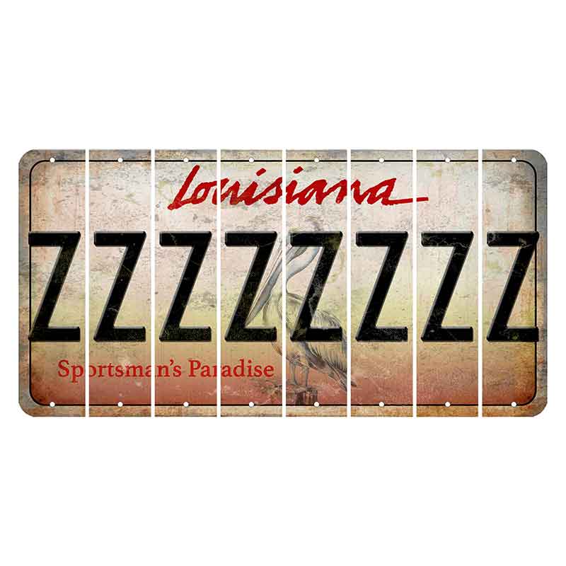 Louisiana Pelican Cut License Plate Strips (Set of 8) Z