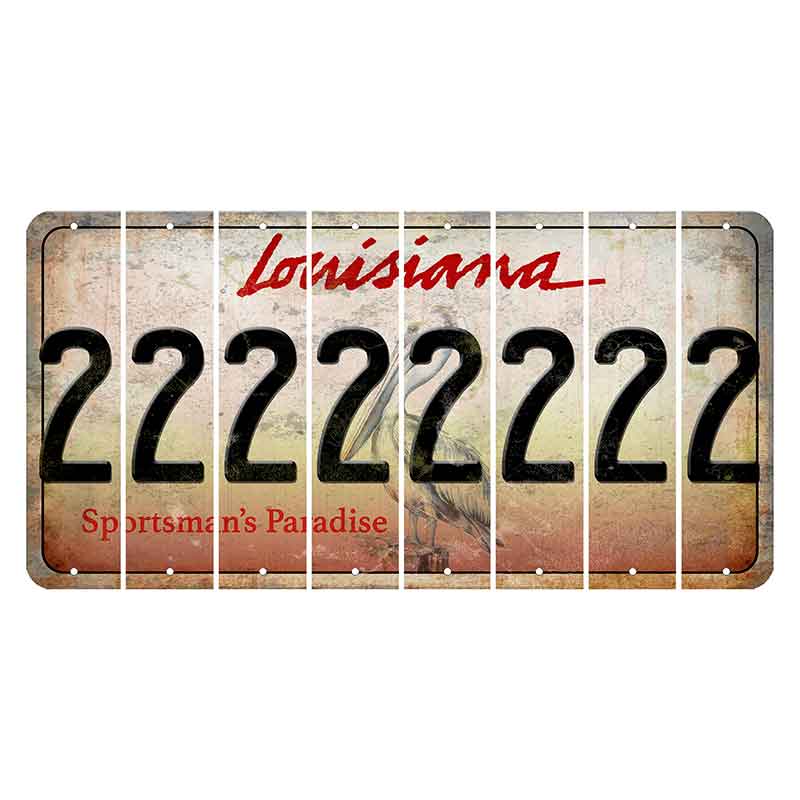 Louisiana Pelican Cut License Plate Strips (Set of 8) 2