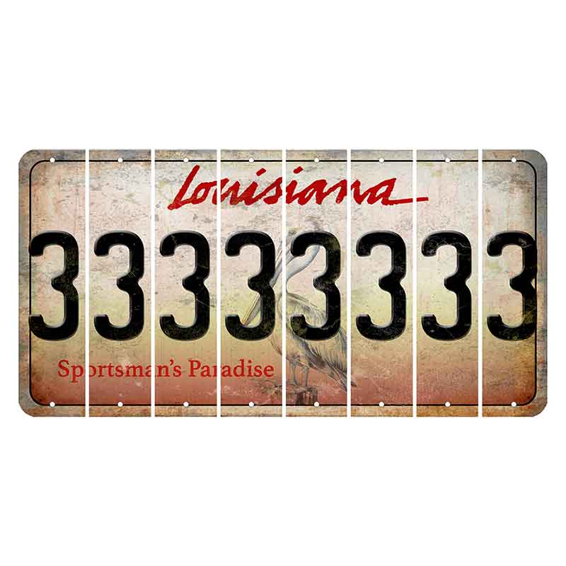 Louisiana Pelican Cut License Plate Strips (Set of 8) 3