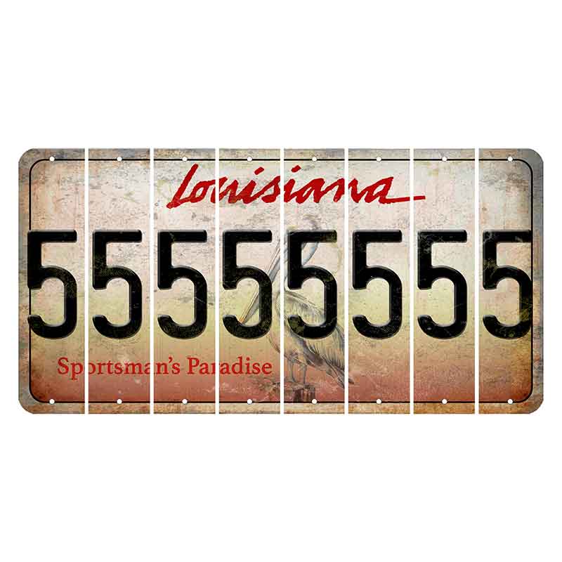 Louisiana Pelican Cut License Plate Strips (Set of 8) 5