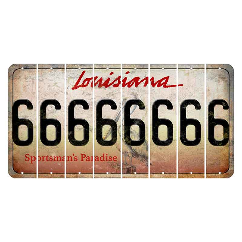 Louisiana Pelican Cut License Plate Strips (Set of 8) 6