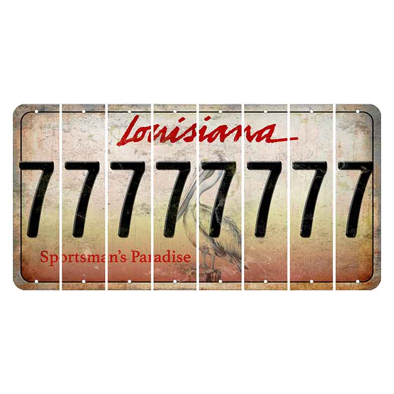 Louisiana Pelican Cut License Plate Strips (Set of 8) 7