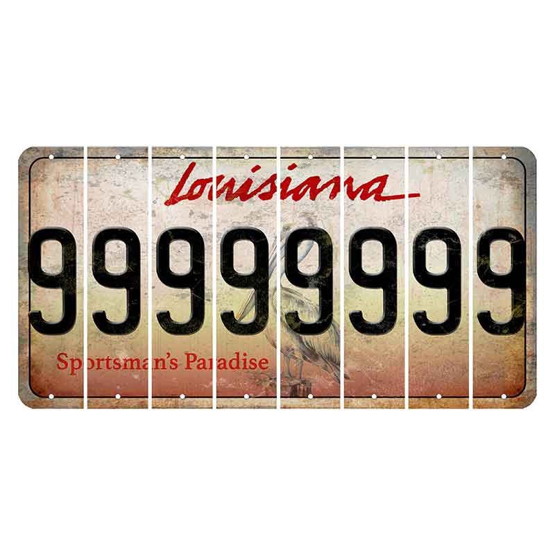 Louisiana Pelican Cut License Plate Strips (Set of 8) 9