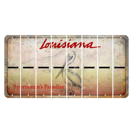 Louisiana Pelican Cut License Plate Strips (Set of 8) Hyphen