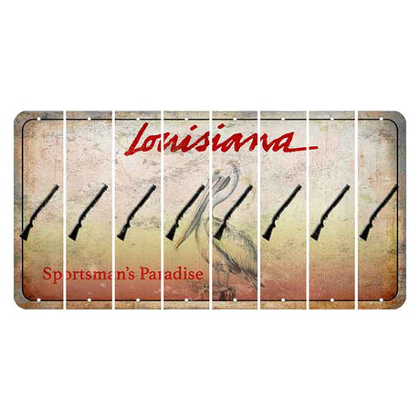 Louisiana Pelican Cut License Plate Strips (Set of 8) Shotgun