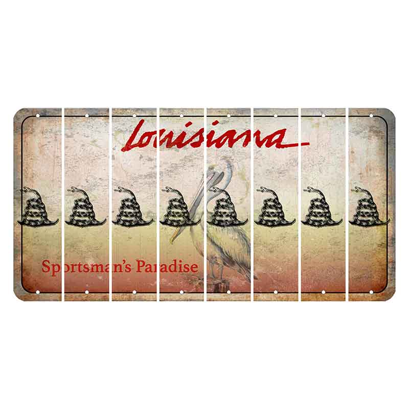 Louisiana Pelican Cut License Plate Strips (Set of 8) Gadsden