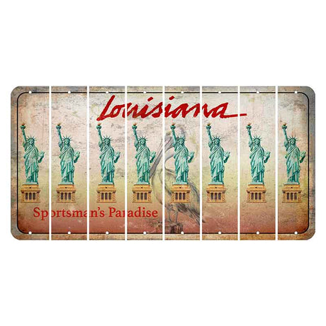 Louisiana Pelican Cut License Plate Strips (Set of 8) Statue of Liberty