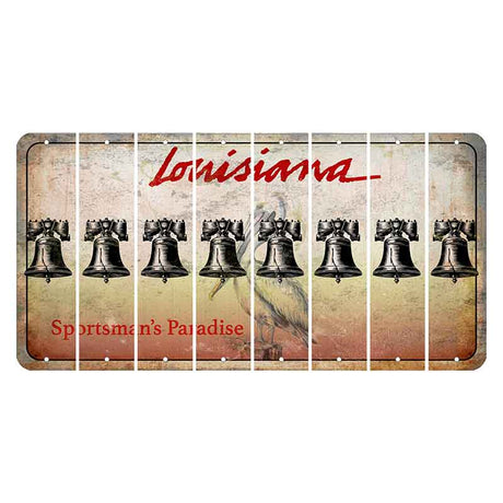 Louisiana Pelican Cut License Plate Strips (Set of 8) Liberty Bell