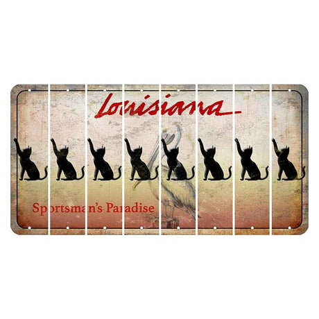 Louisiana Pelican Cut License Plate Strips (Set of 8) Cat