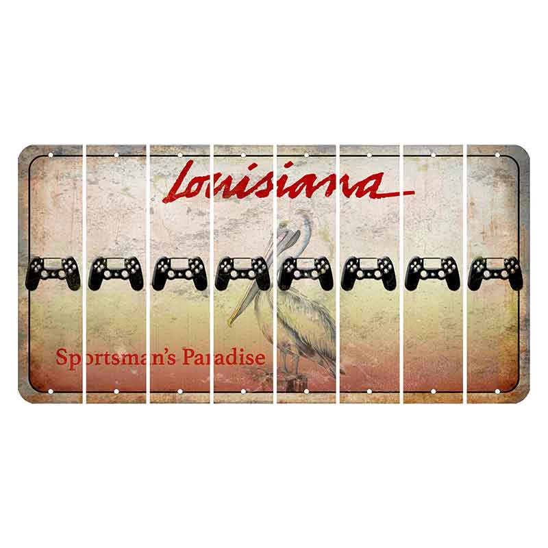 Louisiana Pelican Cut License Plate Strips (Set of 8) PS Controller