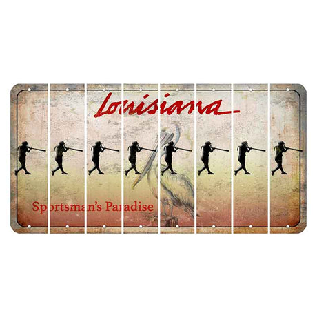 Louisiana Pelican Cut License Plate Strips (Set of 8) Softball Batter