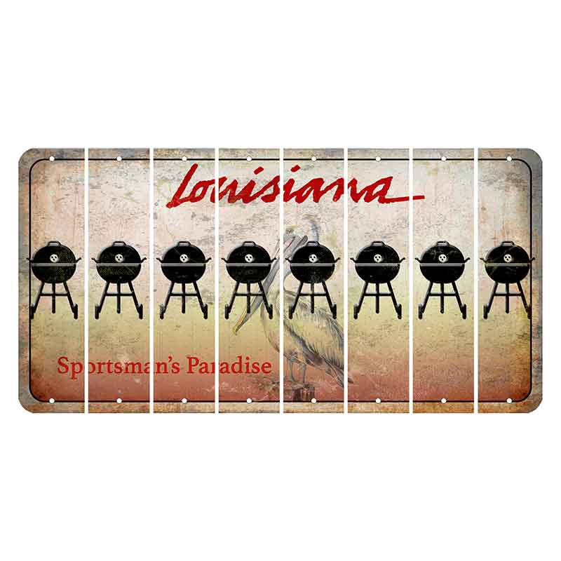 Louisiana Pelican Cut License Plate Strips (Set of 8) Grill