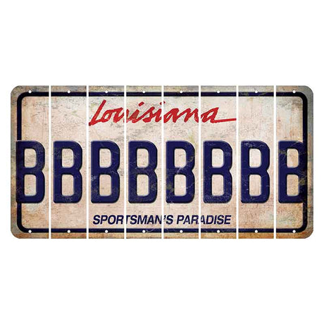 Louisiana Sportsmans Paradise Cut License Plate Strips (Set of 8) B