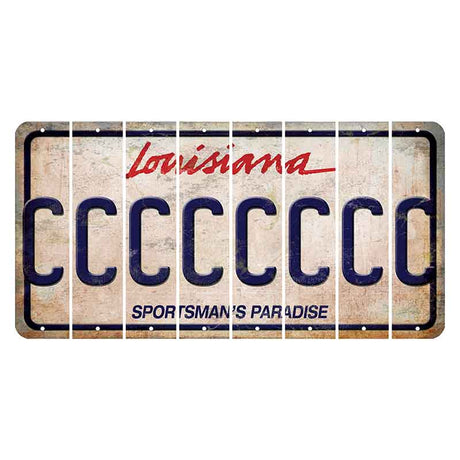 Louisiana Sportsmans Paradise Cut License Plate Strips (Set of 8) C