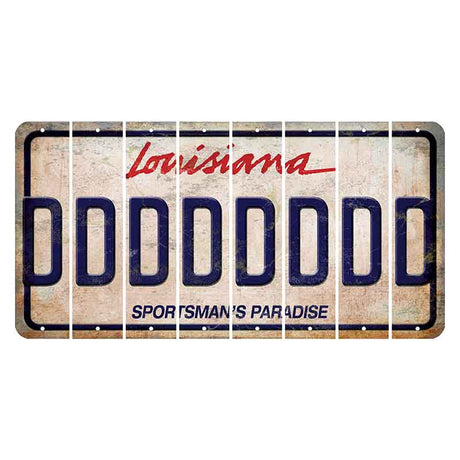 Louisiana Sportsmans Paradise Cut License Plate Strips (Set of 8) D