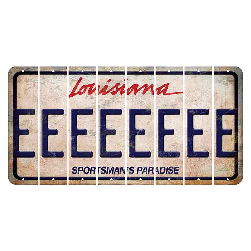 Louisiana Sportsmans Paradise Cut License Plate Strips (Set of 8) E