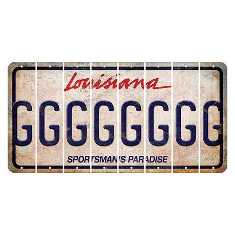 Louisiana Sportsmans Paradise Cut License Plate Strips (Set of 8) G