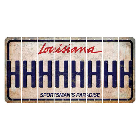 Louisiana Sportsmans Paradise Cut License Plate Strips (Set of 8) H