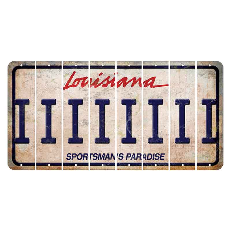 Louisiana Sportsmans Paradise Cut License Plate Strips (Set of 8) I