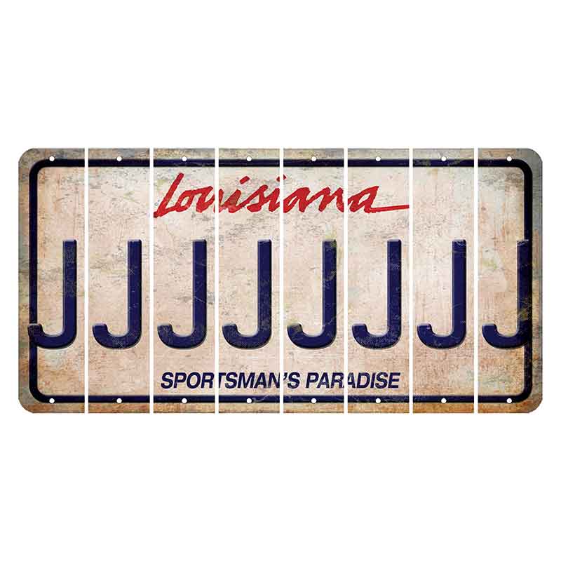 Louisiana Sportsmans Paradise Cut License Plate Strips (Set of 8) J