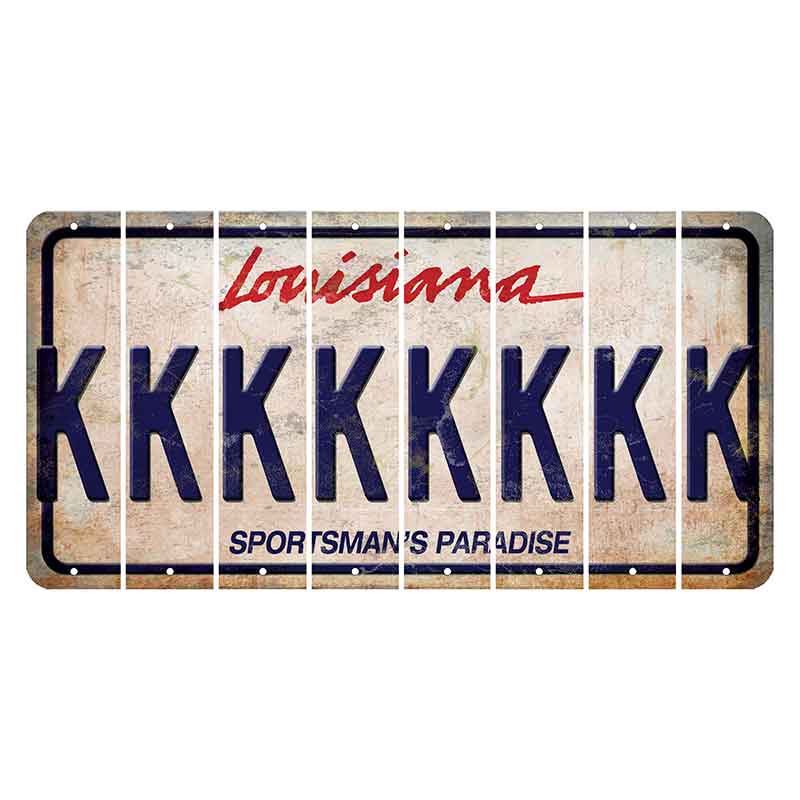 Louisiana Sportsmans Paradise Cut License Plate Strips (Set of 8) K