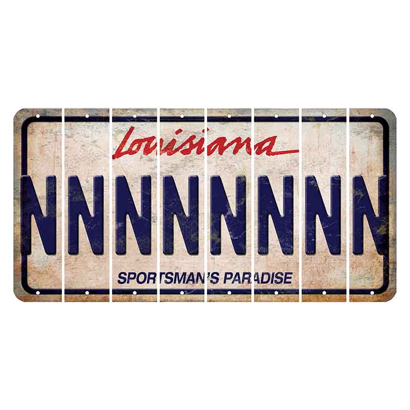 Louisiana Sportsmans Paradise Cut License Plate Strips (Set of 8) N