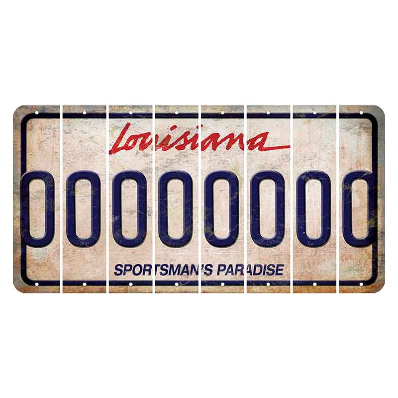 Louisiana Sportsmans Paradise Cut License Plate Strips (Set of 8) O