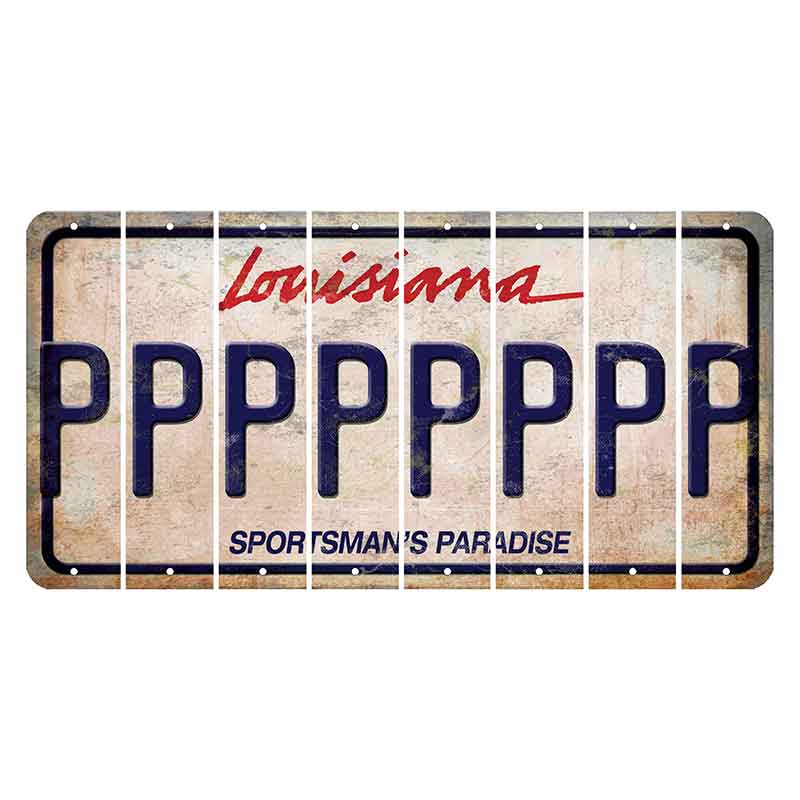 Louisiana Sportsmans Paradise Cut License Plate Strips (Set of 8) P