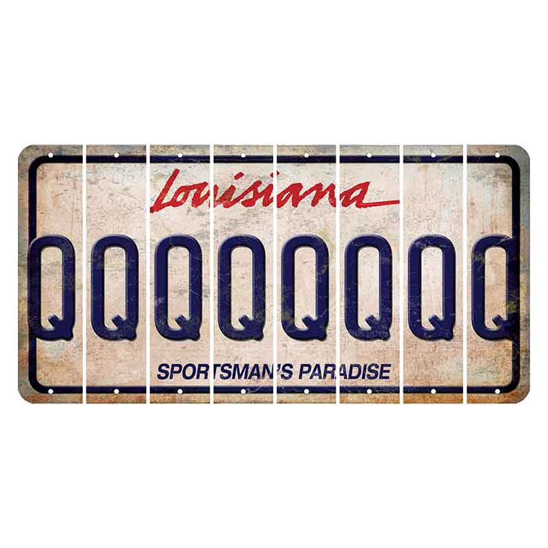 Louisiana Sportsmans Paradise Cut License Plate Strips (Set of 8) Q