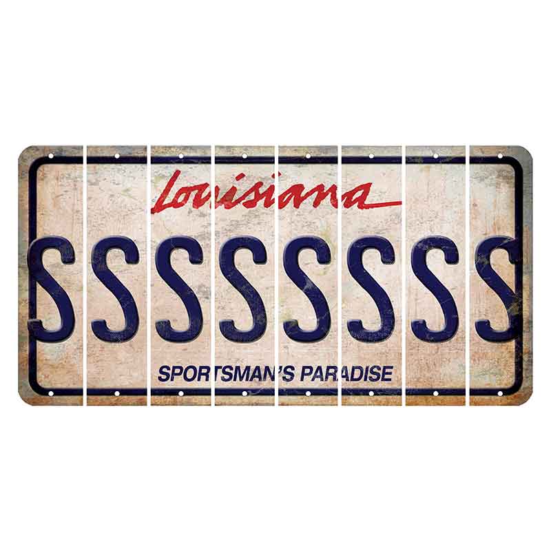 Louisiana Sportsmans Paradise Cut License Plate Strips (Set of 8) S