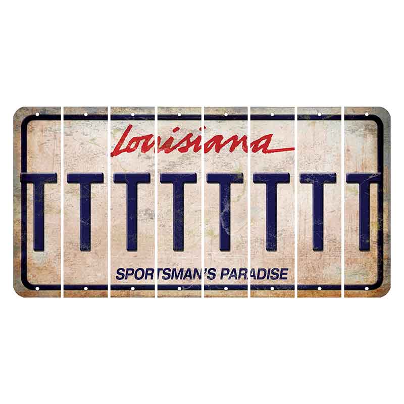 Louisiana Sportsmans Paradise Cut License Plate Strips (Set of 8) T