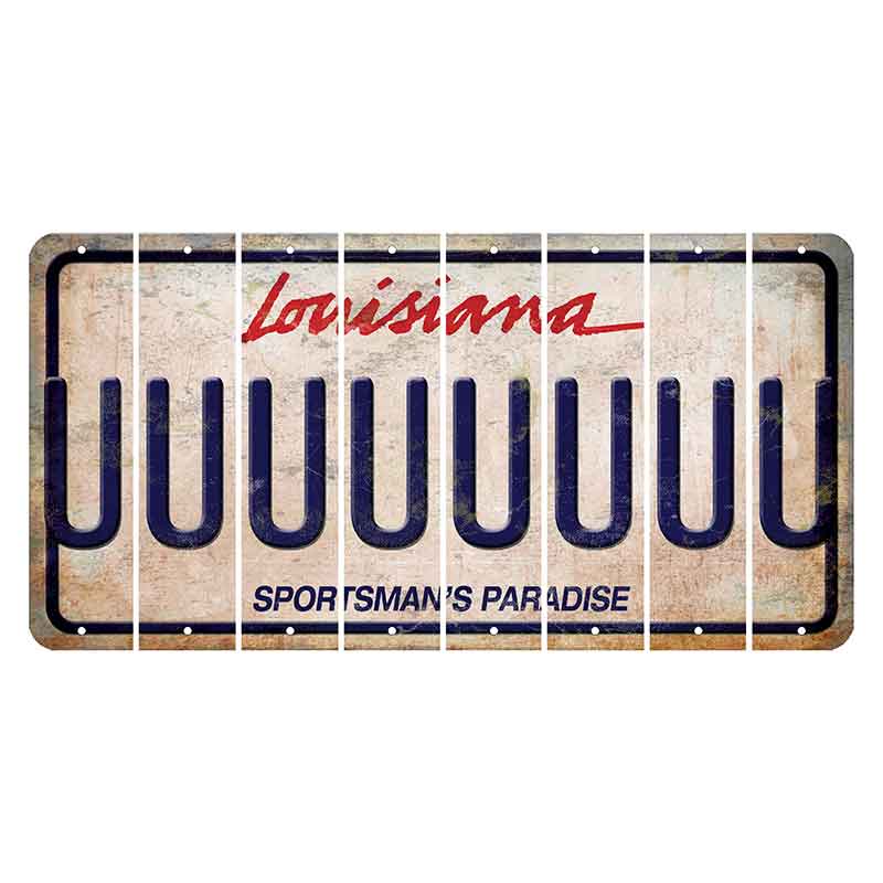 Louisiana Sportsmans Paradise Cut License Plate Strips (Set of 8) U