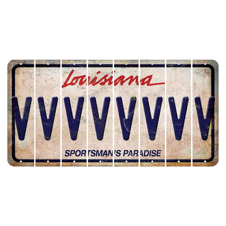 Louisiana Sportsmans Paradise Cut License Plate Strips (Set of 8) V