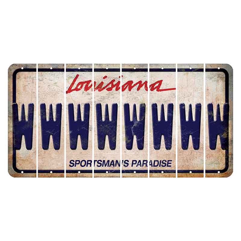 Louisiana Sportsmans Paradise Cut License Plate Strips (Set of 8) W