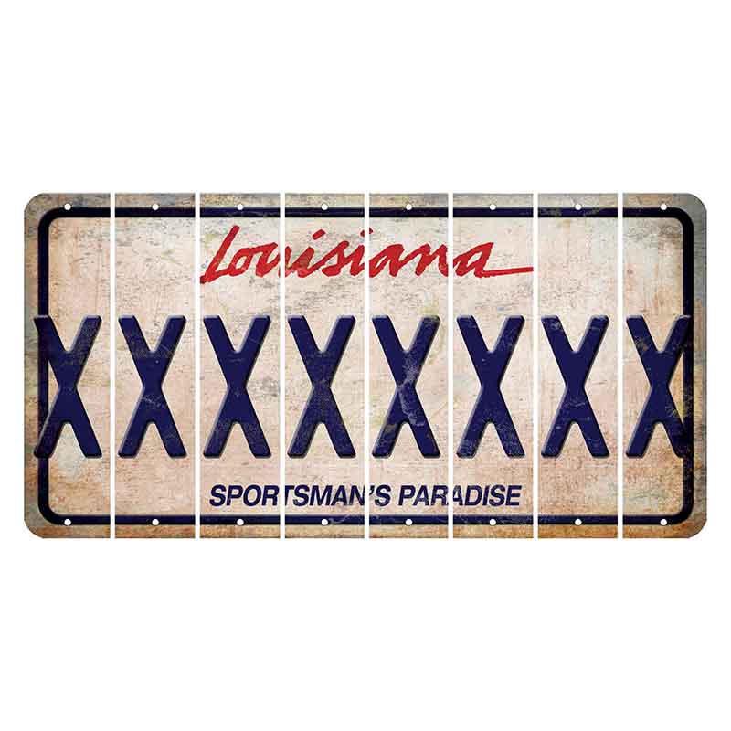 Louisiana Sportsmans Paradise Cut License Plate Strips (Set of 8) X