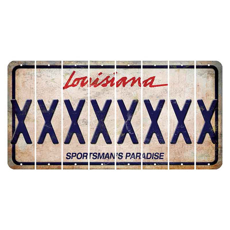 Louisiana Sportsmans Paradise Cut License Plate Strips (Set of 8) X