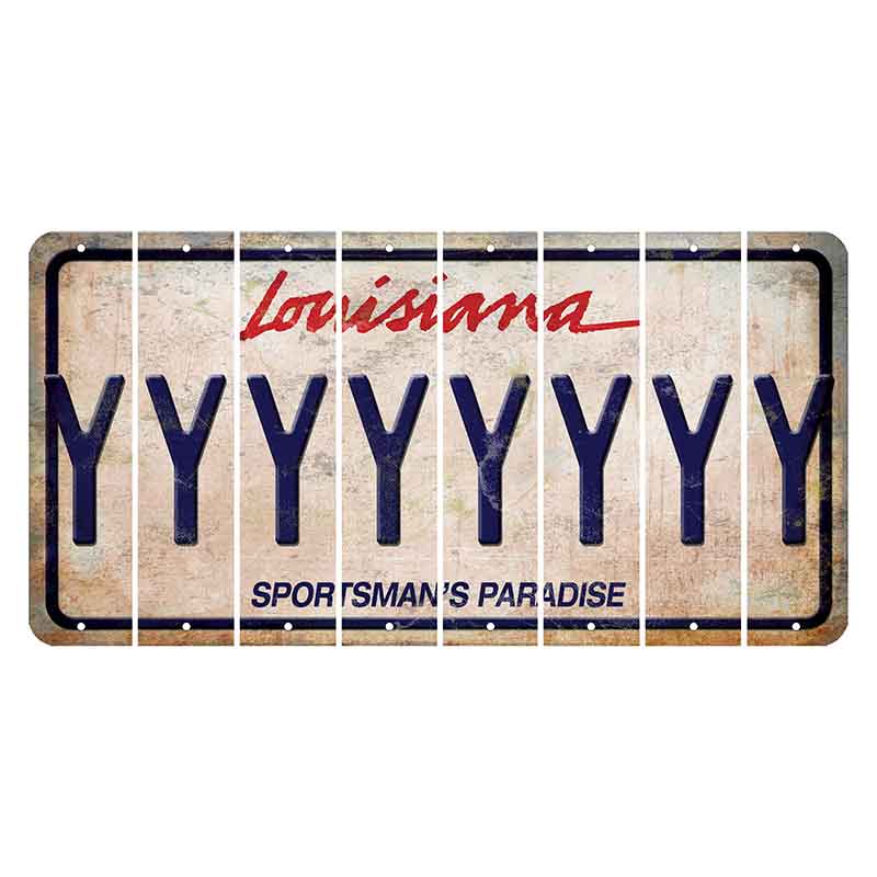 Louisiana Sportsmans Paradise Cut License Plate Strips (Set of 8) Y