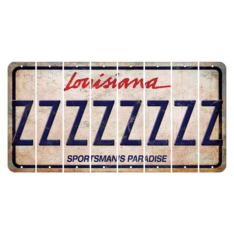 Louisiana Sportsmans Paradise Cut License Plate Strips (Set of 8) Z