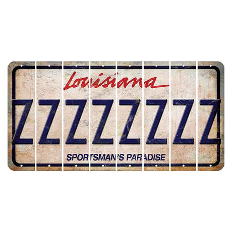 Louisiana Sportsmans Paradise Cut License Plate Strips (Set of 8) Z